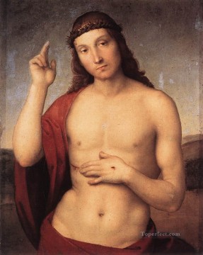  christ painting - The Blessing Christ Renaissance master Raphael